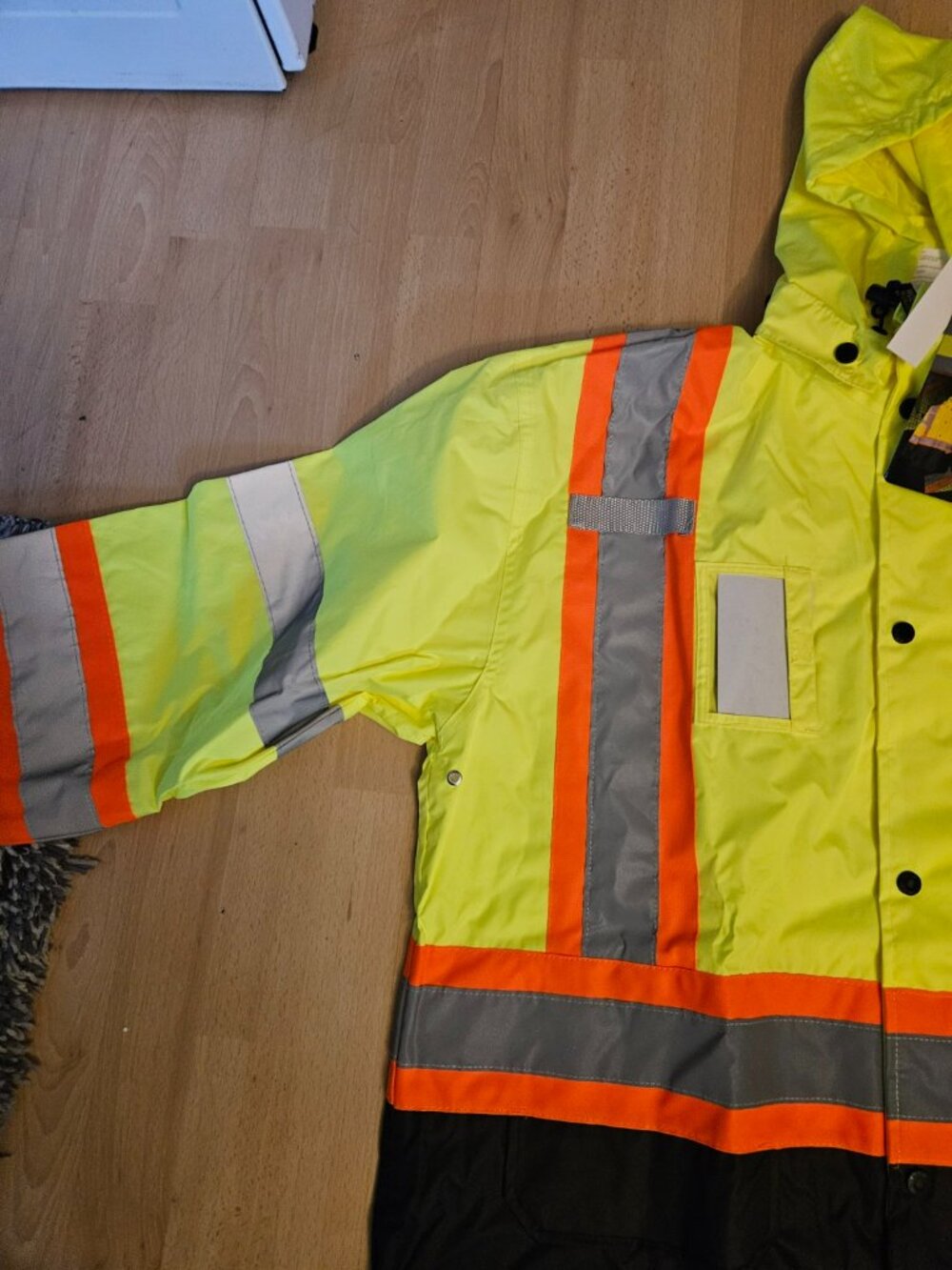 Holmes Workwear ANSI Class 3 Type R Hi Vis Rain Suit large Waterproof Reflect - Picture 5 of 10